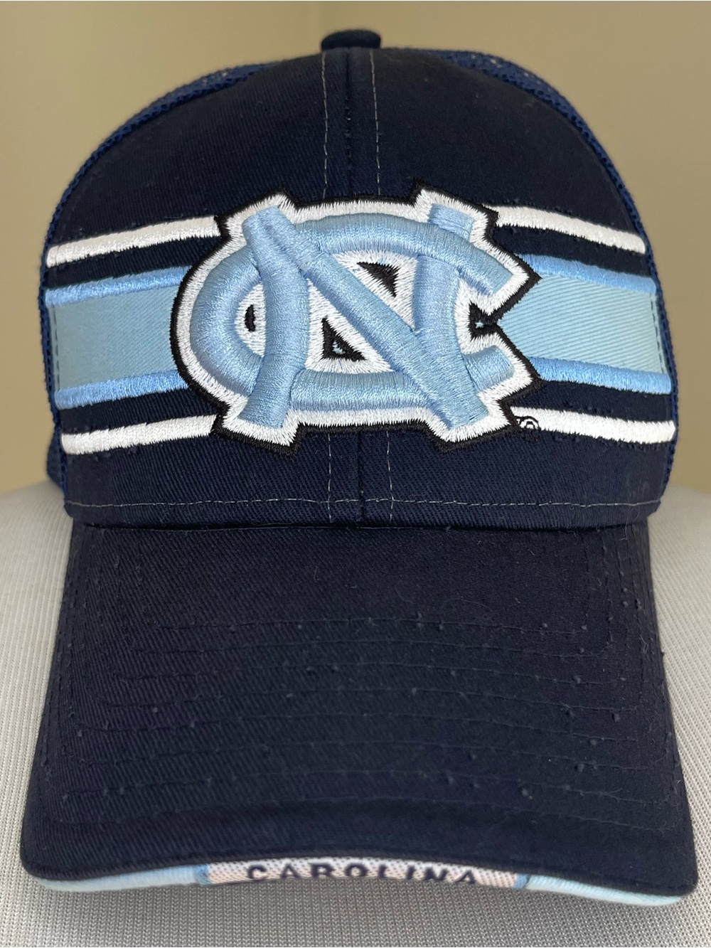 UNC North Carolina Tar Heels Zephyr Trucker Hat Mesh Snapback Navy Blue